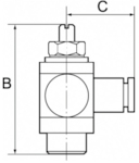 Throttle valve, both directions throttling (B) push-in connector slika