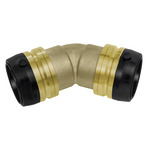 Angle connector 45°, Brass, »sharkbite«, f. pipe exterior ø 42 mm slika