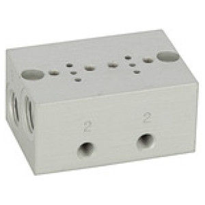 Plošča 2-priklopa, M5 za mini elektromagnetni ventil 15 mm
