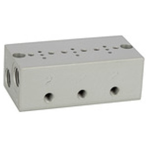 Plošča 3-priklopi, M5 za mini elektromagnetni ventil 15 mm