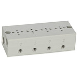 Plošča 4-priklopi, M5 za mini elektromagnetni ventil 15 mm