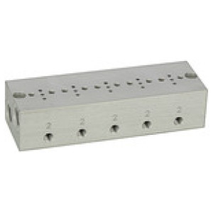 Plošča 5-priklopov, M5 za mini elektromagnetni ventil 15 mm