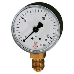 Standardni manometer, priklop spodaj, G 1/4, 0 - 40 bar, Ø 50