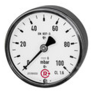 Capsule pressure gauge, rear centric, G 1/4, 0 - 40 mbar, Ø 63