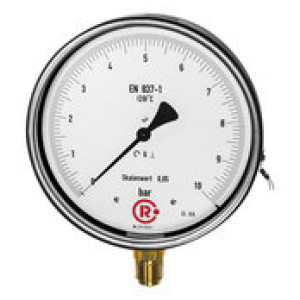 Precision pressure gauge, radial bottom, G1/2, 0 - 250,0bar, Ø160