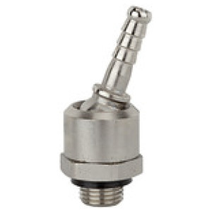 Screw-in hose connector, R1/2 o., for hose I.D. 16, AF 24, brass