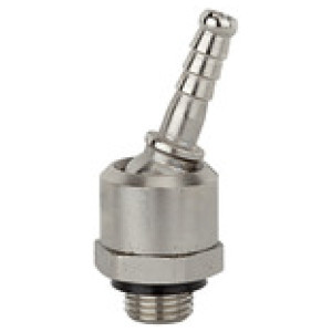 Screw-in hose connector, R1/2 o., for hose I.D. 16, AF 24, brass