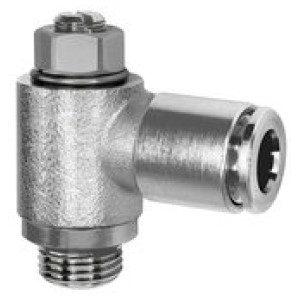 Throttle check valve, discharge, M5, plug-in connector 4