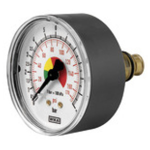 Manometer Ø 63 mm, ni umerjen, G 1/4, priključek zadaj
