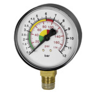 Manometer Ø 63 mm, ni umerjen, priključek spodaj