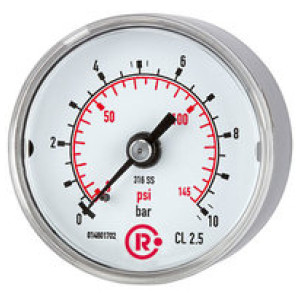 Standardni manometer, CrNi jeklo, G 1/4, 0 - 25 bar, Ø 40