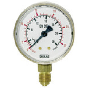 Manometer za argon, G 1/4 spodaj radialni, 0 - 30 L/min, Ø 63 mm