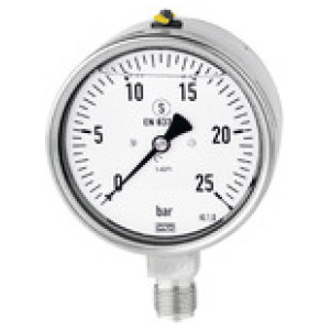 Glicerinski manometer, CrNi jeklo, G 1/4, 0 - 160 bar, Ø 63