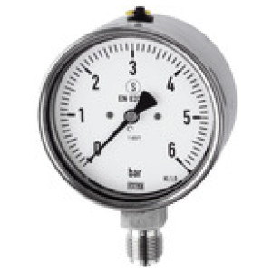 Manometer, CrNi jeklena varnostna verzija, G 1/4, 0-1.6 bar, Ø 63
