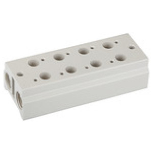 Plošča za 3/2-potni ventil, 4 pozicije, G 1/4, G 3/8