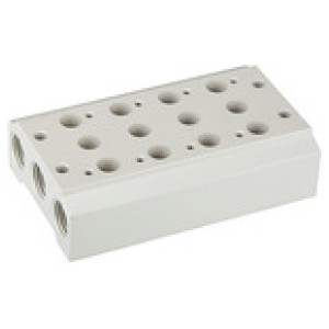 Plošča za 5/2-5/3-potni ventil, 3 pozicije, M5, G 1/8