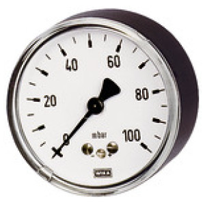 Capsule pressure gauge, rear eccentric, G 1/2, 0 - 400 mbar, Ø100