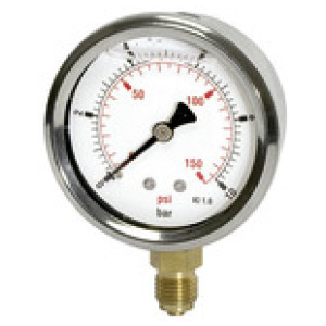 Glicerinski manometer »pressure line« G1/2, 0-16 bar/230 psi