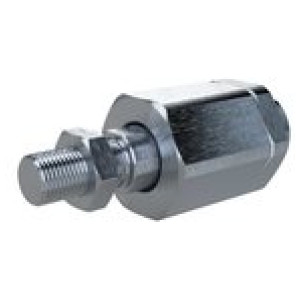 Self-aligning rod coupler, for piston rod thread M6x1