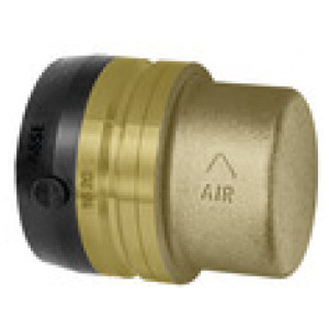 End cap, Brass, »sharkbite«, for pipe exterior ø 28 mm