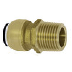 Screw-in connector, Brass, BSPT 2, for pipe exterior ø 54 mm