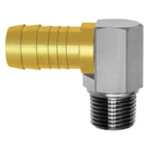 Angled threaded connector 90°, R 1/2 ET, Hose connection 19 mm