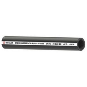 Salt and hot water hose, EPDM, black, Hose ø 20x13, Roll of 40 m