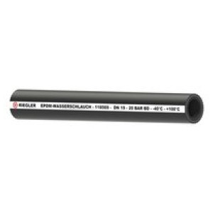 Salt and hot water hose, EPDM, black, Hose ø 27x19, Roll of 40 m