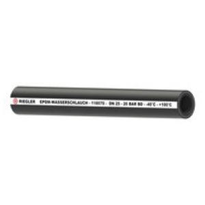 Salt and hot water hose, EPDM, black, Hose ø 34x25, Roll of 40 m