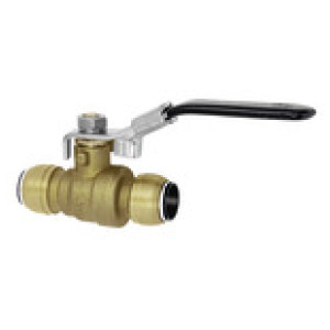 Ball valve, Brass, »sharkbite«, for pipe ø 42 mm