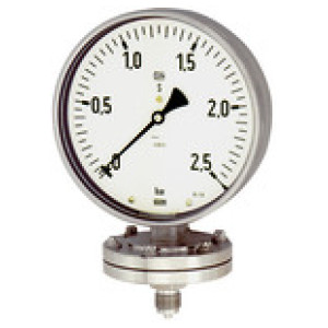 Membranski manometer, kemična verzija, G 1/2, 0-10 bar, Ø 100