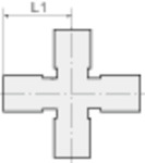  Vtični X-priključek Za cev zunanji Ø 8, legirano jeklo slika