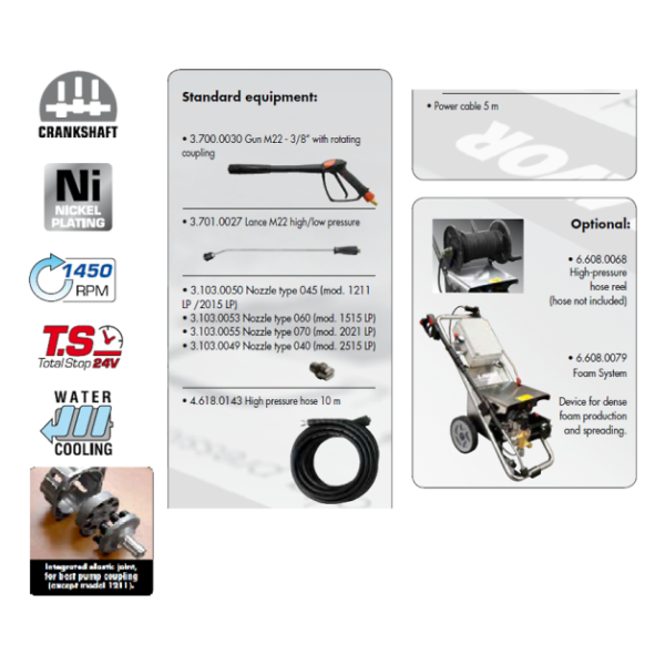 VISOKOTLAČNI ČISTILNIK LAVOR HCR 2021 LP RA (3F) slika